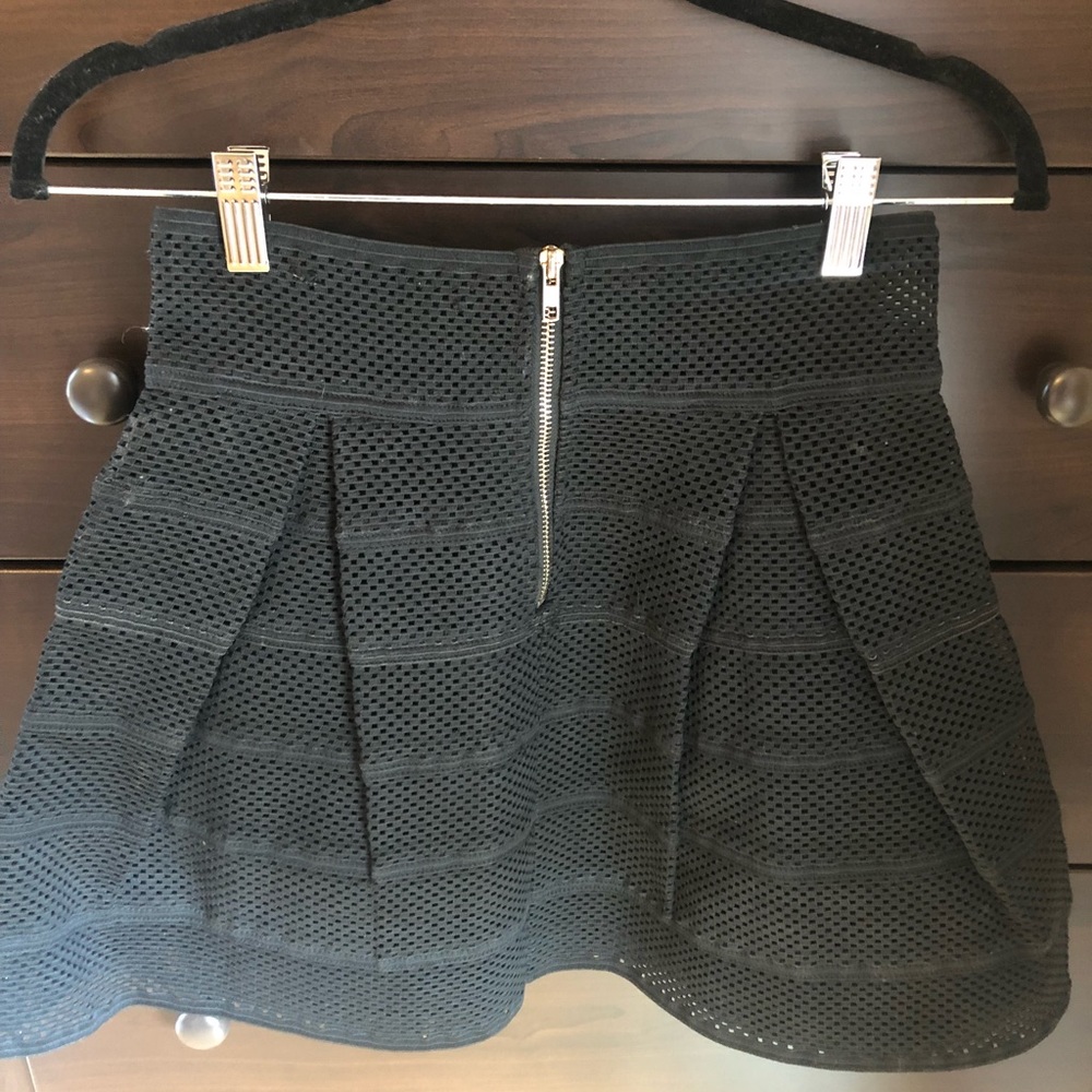 Maje exposed zipper, black skirt. Size S/M